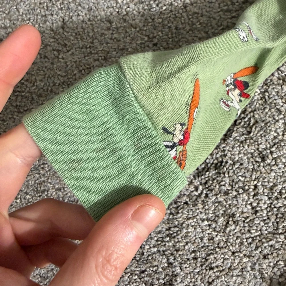 Janie and Jack Good Night Pajama in Disney Mickey Mouse Baseball Green Size 3